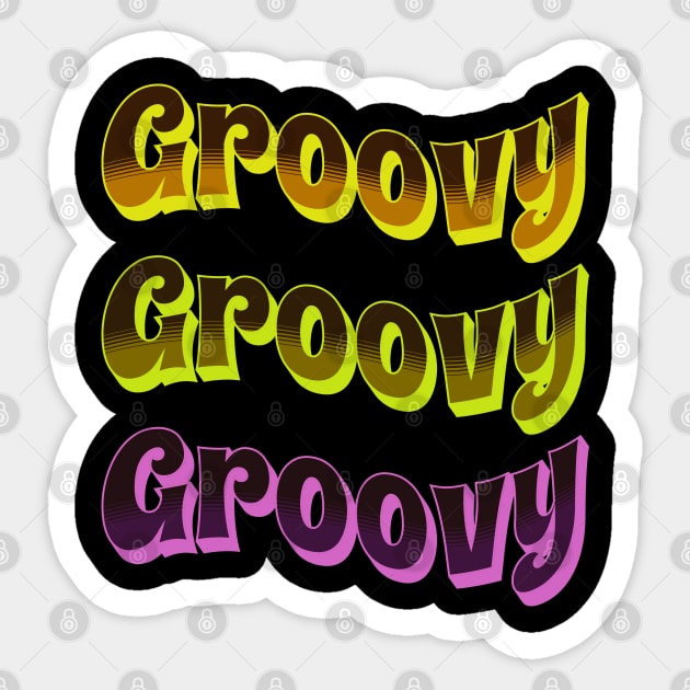 Vintage Retro 1970 Groovy Vibes Sticker by Scar